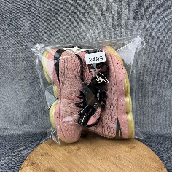Nike LeBron 15 Shoes Youth Size 7Y Pink Rust Hollywood Basketball 943782-600 - Picture 10 of 10